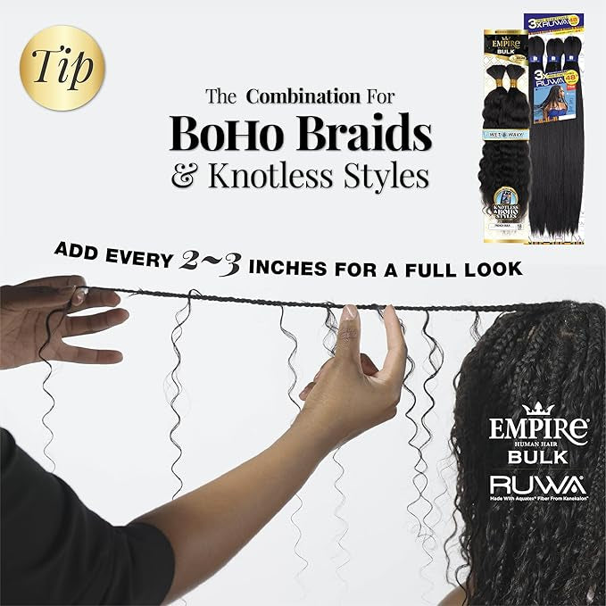 Sensationnel Empire bulk braiding – wet and wavy French Bulk  18” HH