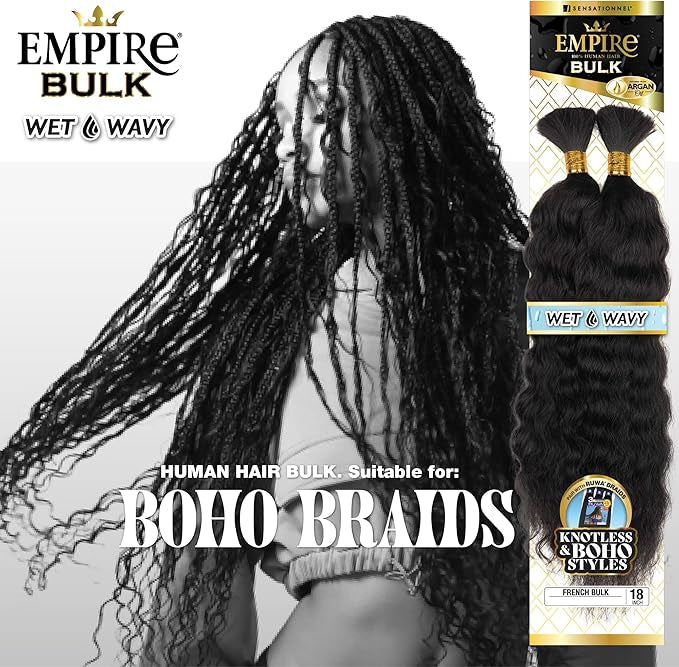 Sensationnel Empire bulk braiding – wet and wavy French Bulk  18” HH