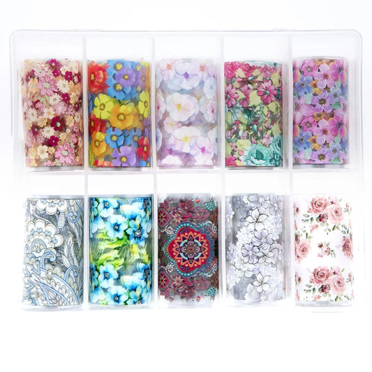 Set of Floral Designs Eight TFS-47   Naio Nails
