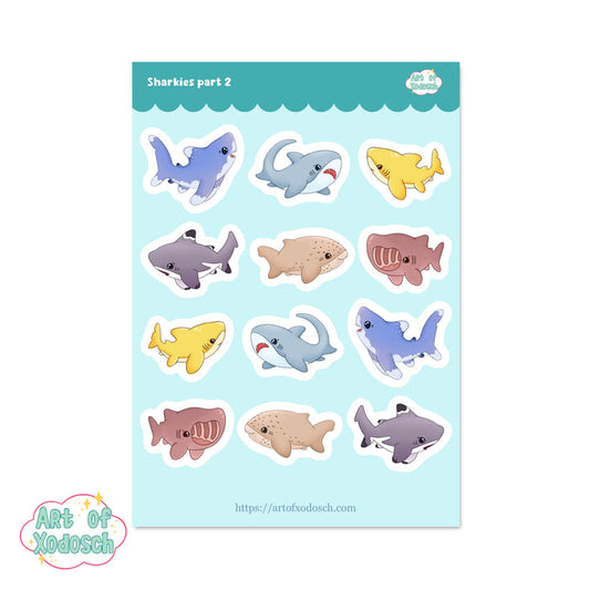 sharkies part 2 sticker sheet