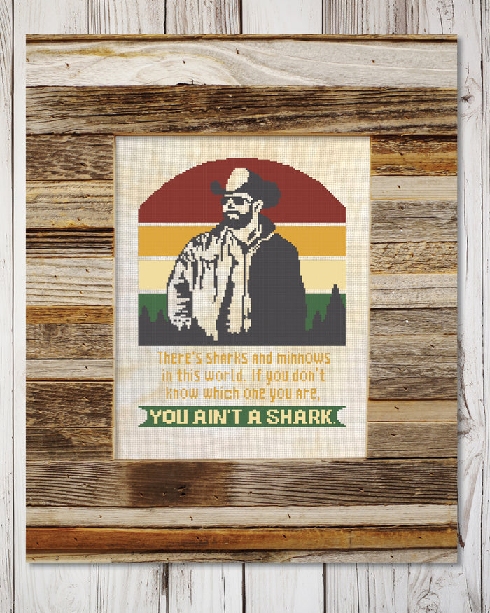 Sharks and Minnows Cross Stitch Pattern