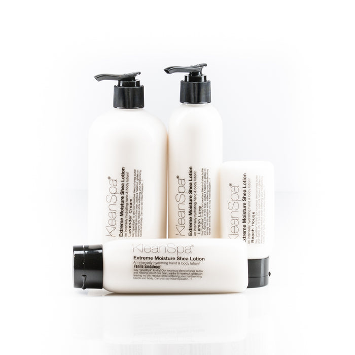 several bottles of beachy shea lotion