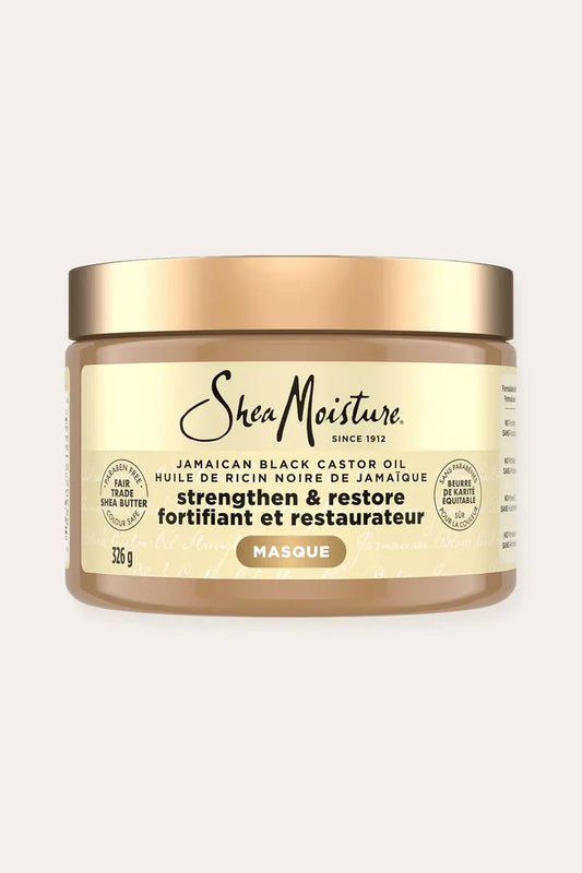 SHEA MOISTURE JAMAICAN BLACK CASTOR OIL STRENGTHEN&RESTORE TREATMENT MASQUE 12oz SHEA MOISTURE