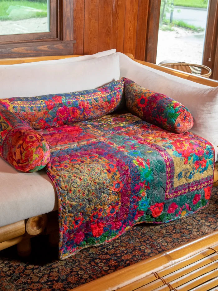 Sofa Pet Bed - Rainbow Bandana Patchwork-view 3