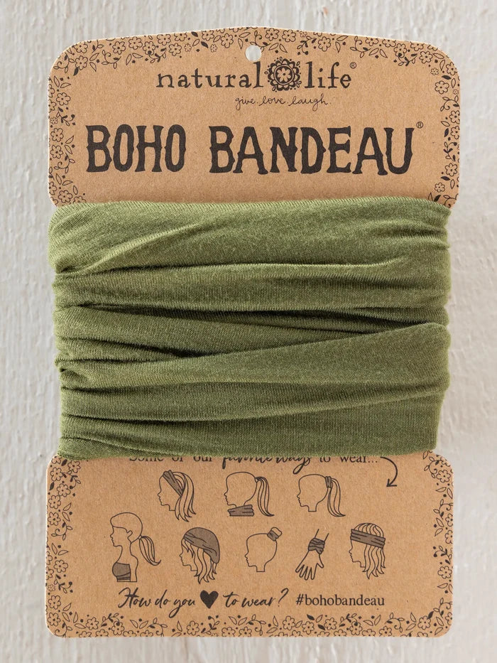 Solid Boho Bandeau|Olive-view 1
