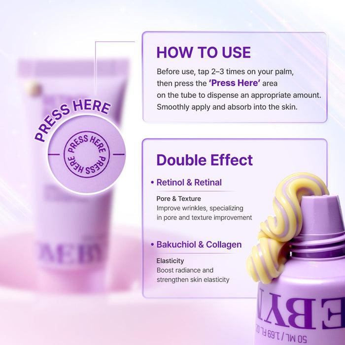 Somebymi Retinol Bakuchiol Dual Cream 50ml كريم سومباي مي ريتينول باكوتشيول المزدوج - Princess Cosmetics Qatar