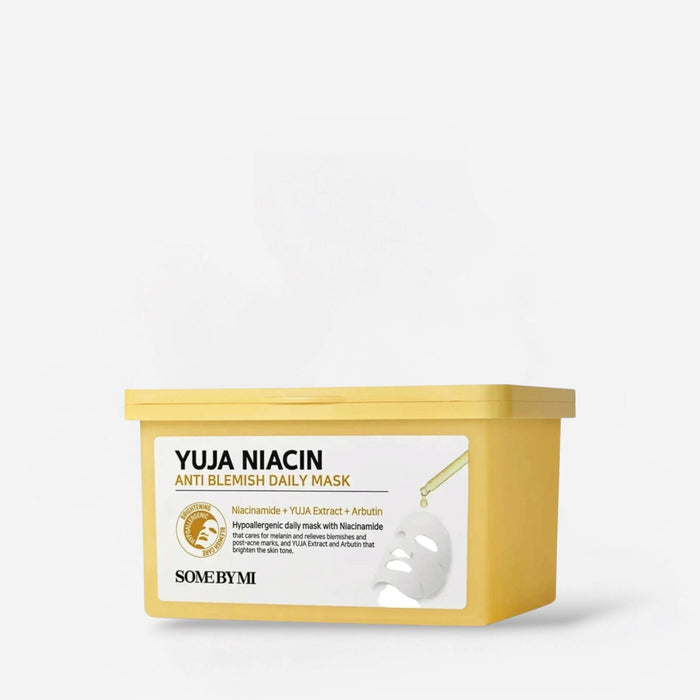 Somebymi Yuja Niacin Anti Blemish Daily Mask (30 Sheets) قناع سومبي مي اليومي المضاد للعيوب بخلاصة اليوجا والنياسين من سومبي مي - Princess Cosmetics Qatar