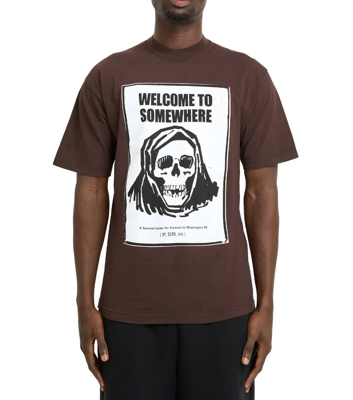 SOMEWHERE Fear City T-Shirt Brown