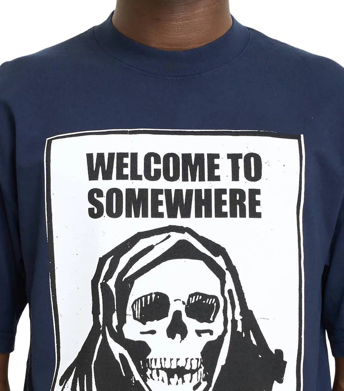 SOMEWHERE Fear City T-Shirt Navy