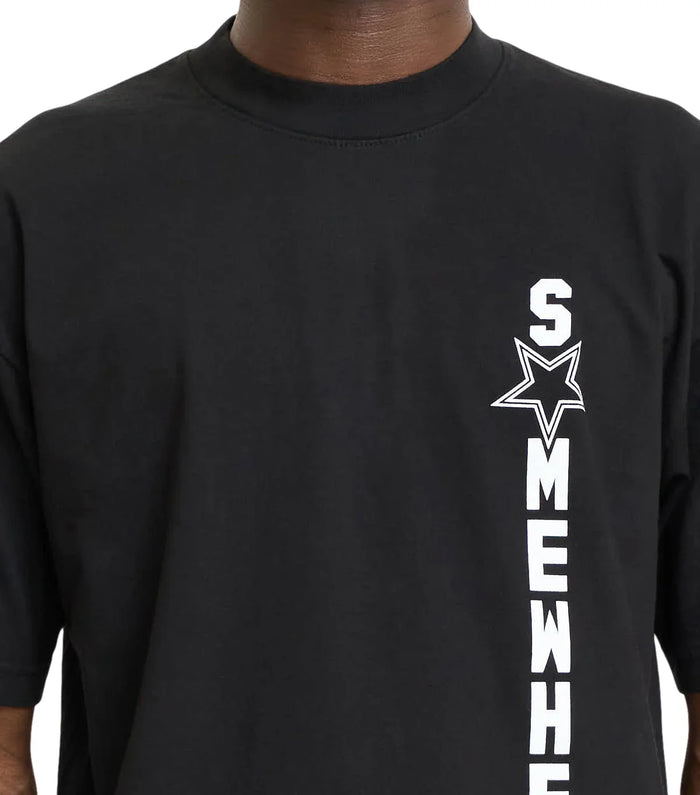 SOMEWHERE Logo Star T-Shirt Black