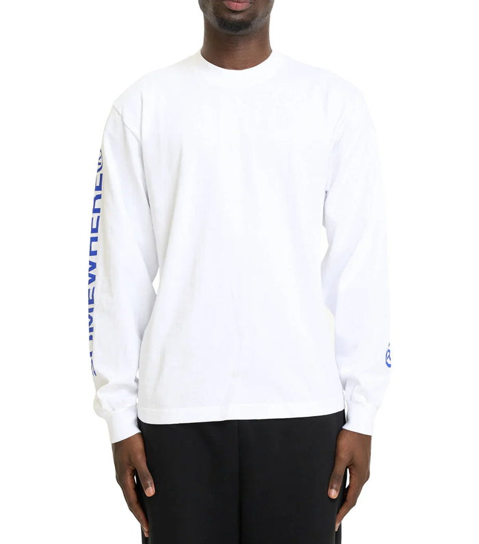 SOMEWHERE Long Sleeve Logo T-Shirt White