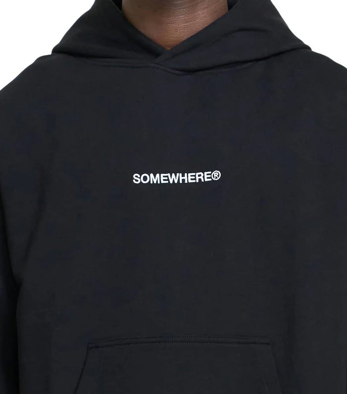 SOMEWHERE Original Logo Hoodie Black
