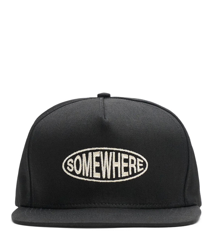 SOMEWHERE Oval Logo Hat Black