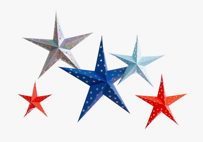 Sparklers and Rockets Decorative Hanging Stars