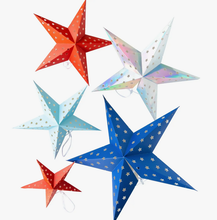 Sparklers and Rockets Decorative Hanging Stars