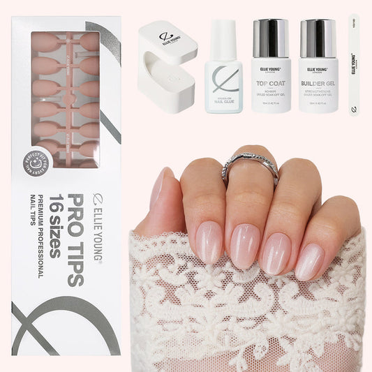 Sparkling Nude Cat Eye | Short Oval | ProTips