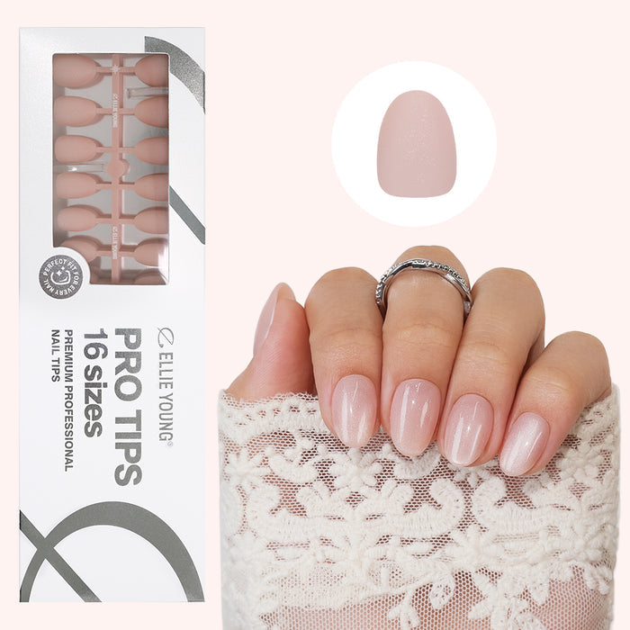 Sparkling Nude Cat Eye | Short Oval | ProTips
