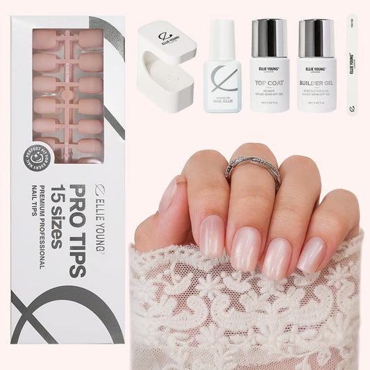 Sparkling Nude Cat Eye | Short Square | ProTips