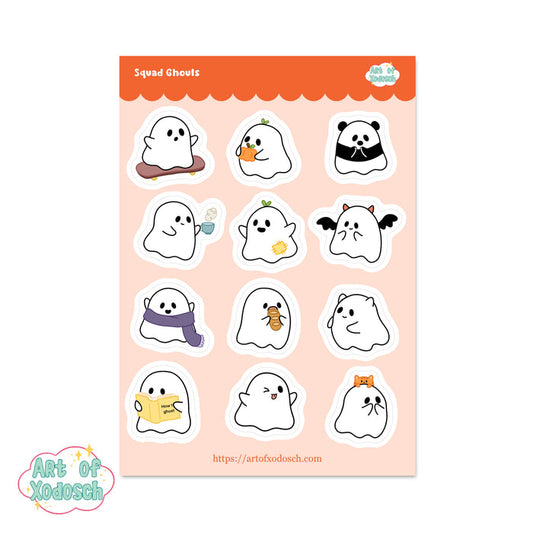 squad ghouls sticker sheet