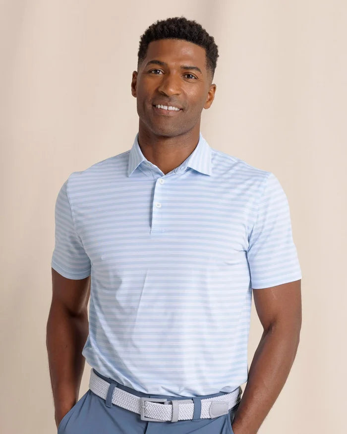 SS Driver Sevilla Stripe Polo (Cerulean)