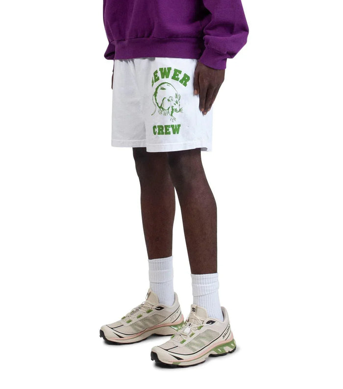 Stray Rats Sewer Crew Jammer Short White | SOMEWHERE