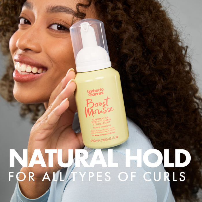 Strong Curls Boost Mousse Rosemary Oil Strengthening Styling Foam 290ml