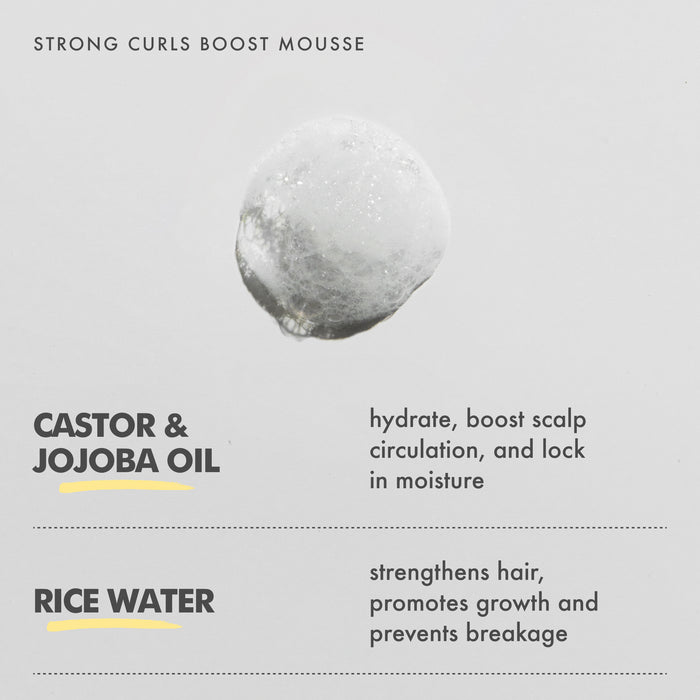 Strong Curls Boost Mousse Rosemary Oil Strengthening Styling Foam 290ml