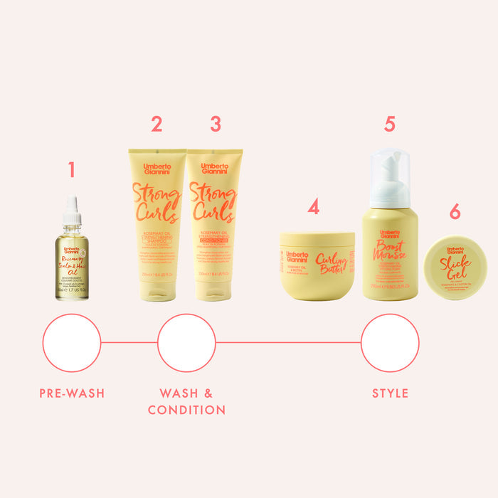 Strong Curls Boost Mousse Rosemary Oil Strengthening Styling Foam 290ml