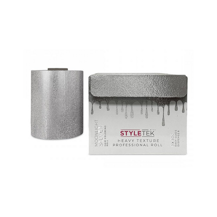 Styletek Moonlight Silver Embossed Foil Roll 5x300 (Runway) - Styletek | Available at Studio 360 Salon, Chatham, NJ
