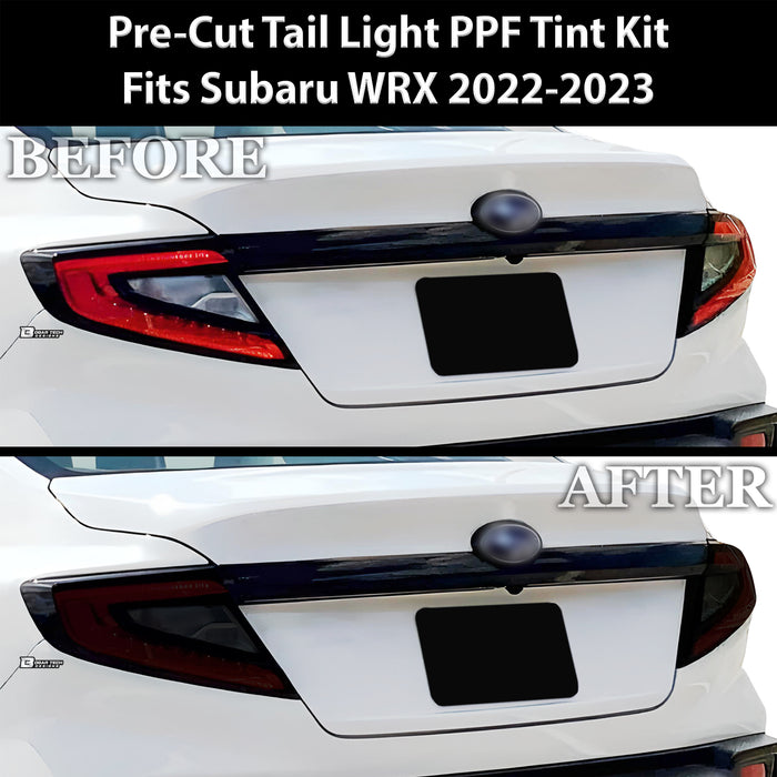 Full Headlight Taillight Precut Smoked PPF Tint Kit Overlay Film Fits Subaru WRX 2022 - 2025 - Bogar Tech Designs