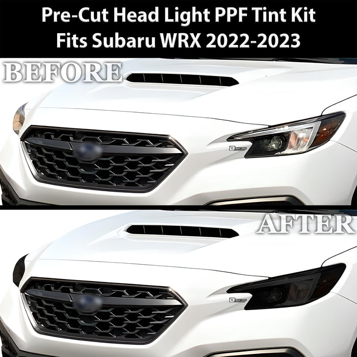 Full Headlight Taillight Precut Smoked PPF Tint Kit Overlay Film Fits Subaru WRX 2022 - 2025 - Bogar Tech Designs