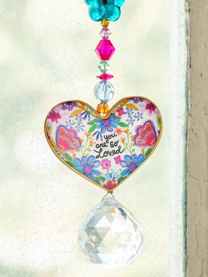 Sun Catcher Car Charm - You Are So Loved Heart-view 1