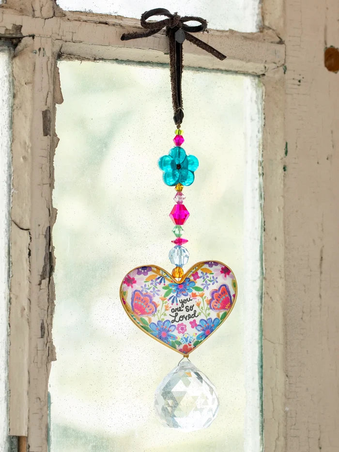 Sun Catcher Car Charm - You Are So Loved Heart-view 2