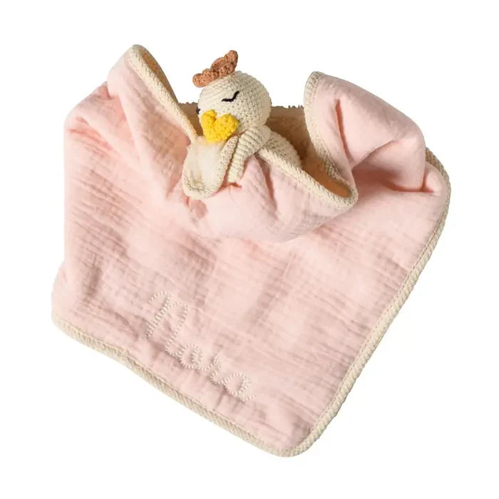 Swan Lovey w/ Crocheted Rattle