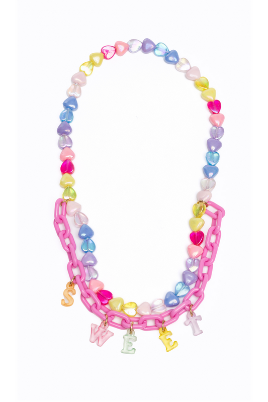 Sweet Heart Necklaces, 2pcs Assorted-Great Pretenders USA-Great Pretenders USA