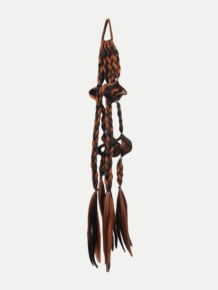 Synthetic Pre-Braided Festival Hair | Red/Brown-Image 2