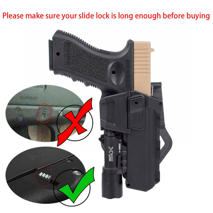 Tactical Glock 17 18 Movable Pistol Holsters Airsoft