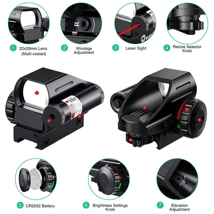 Tactical Reflex Red Green Laser Scope
