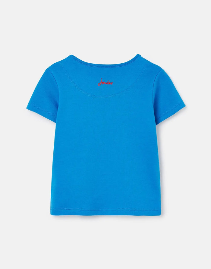 Tate Artwork Short Sleeve T-Shirt Animal Blue | Joules - Joules
