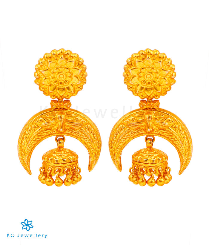 God plated Aadhira Silver Jhumka