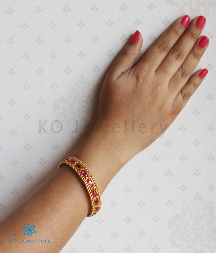 The Aahna Silver Kemp Bangle-Single (Size 2.2/2.4/2.6/2.8)