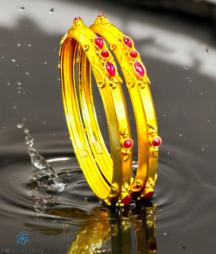 The Bharavi Silver Coorgi Bangle-Single (Size 2.2/2.4/2.6/2.8)