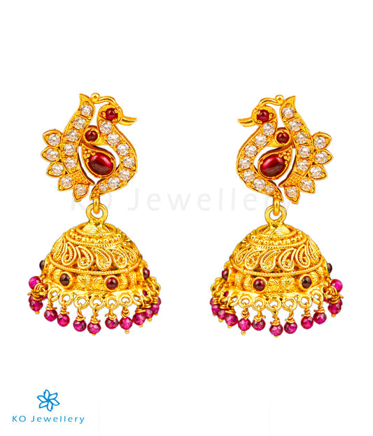The Chaya Silver Peacock Jhumka