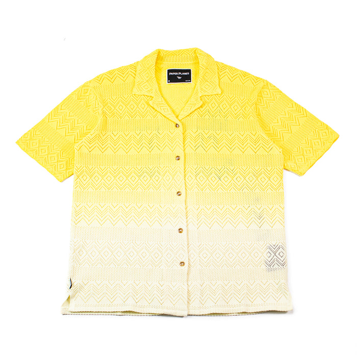 The Flyest Crochet Button Down (Yellow)