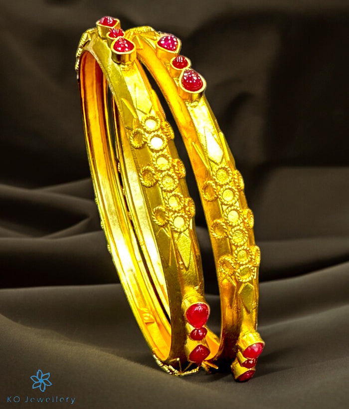 The Kannika Silver Coorgi Bangle-Single(Size /2.2/2.4/2.6/2.8)
