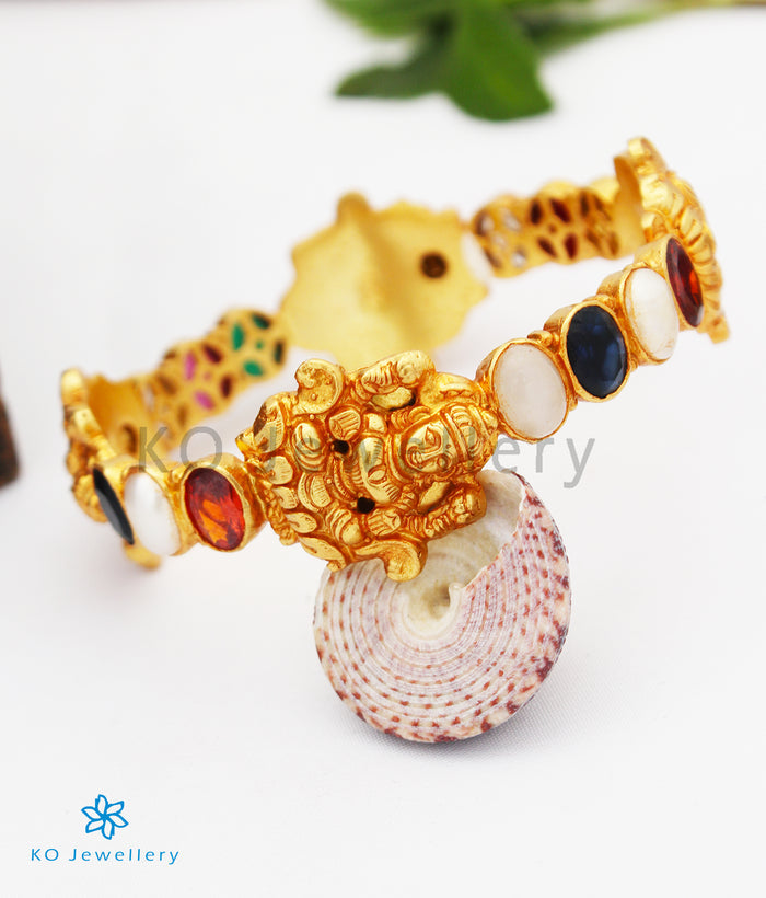 The Shrinika Silver Navratna Bangle-Single (Size 2.2/2.4/2.6/2.8)