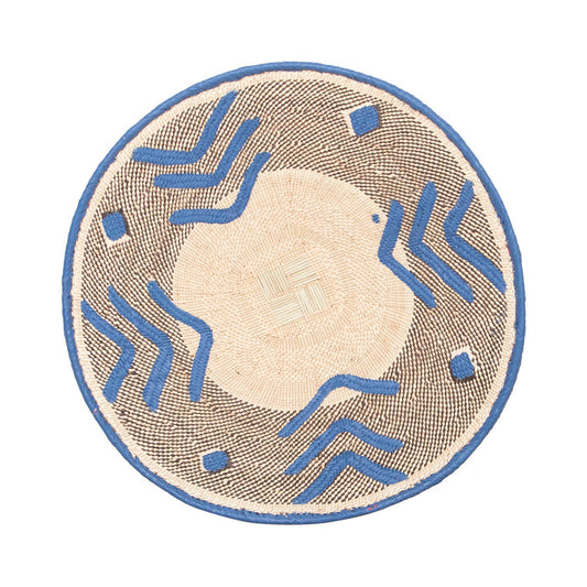 Tonga Painted Pattern Baskets | Blue