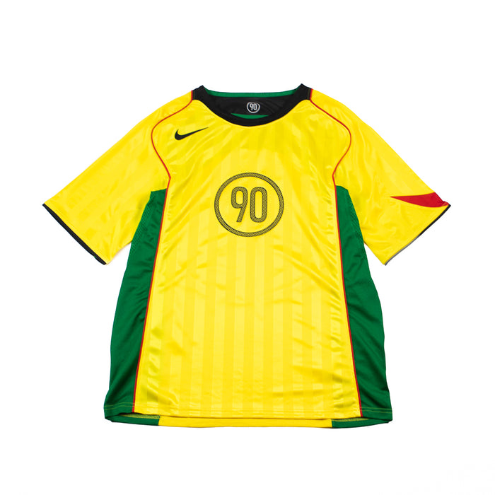 Nike Total 90 Dri-FIT Soccer Jersey (Tour Yellow/Black/Sport Red/Black)