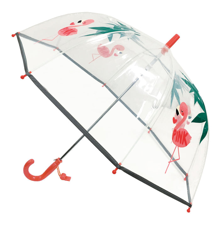 Smati - Umbrella - Transparent - Flamingo