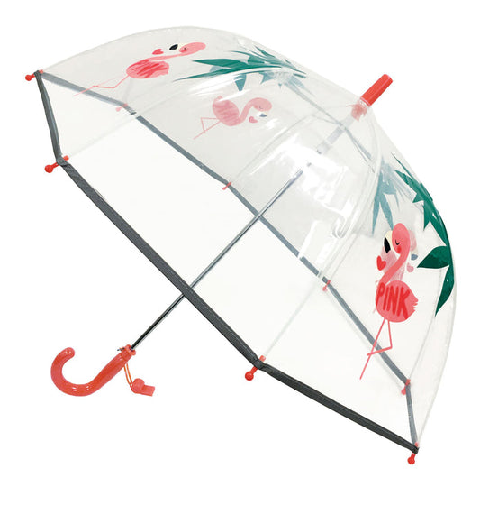 Smati - Umbrella - Transparent - Flamingo